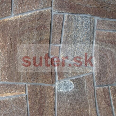 Gneis G55 obklad, hrúbka 1-3 cm, priemer 15-40 cm