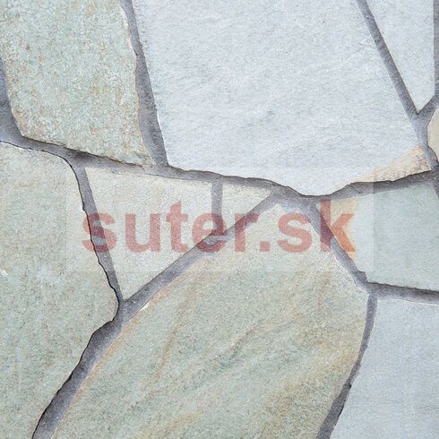 Kvarcit K65 obklad drobný, hrúbka 1-3 cm, priemer 15-40 cm