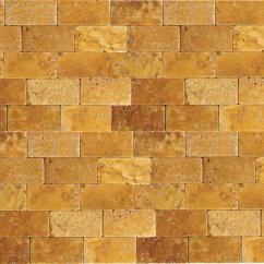 Travertín HONEY Antik ATR26 kamenný tehličkový obklad, hrúbka 1 cm, výška 7,62 cm, dĺžka 15,25 cm