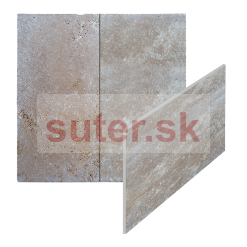 Travertín Antik COFFEE ATR55 obklad, hrúbka 1,2 cm, výška 15,25 cm, dĺžka 30,5 cm