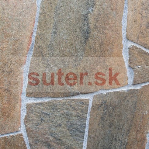 Kvarcit K55 obklad / dlažba, hrúbka 1-3 cm, priemer 15-40 cm