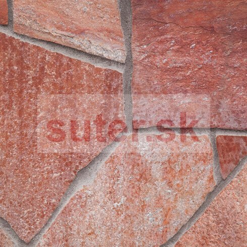 Kvarcit K35 obklad, hrúbka 1-1,5 cm, priemer 15-40 cm